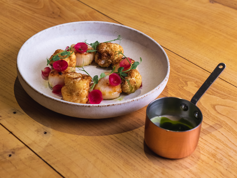 Scallops with Cauliflower