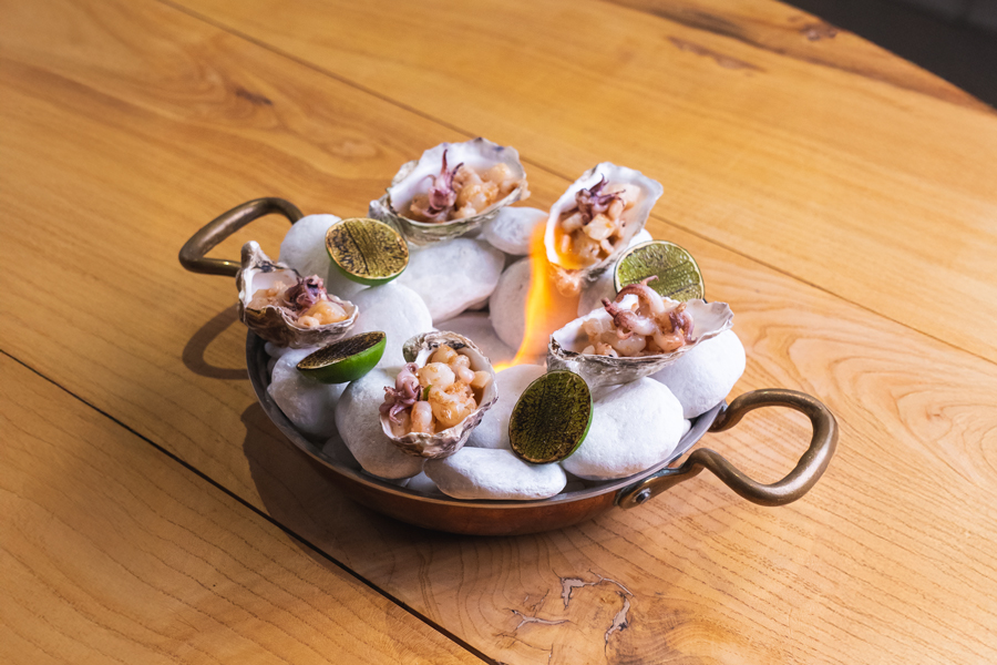 Seafood Mix On Fire